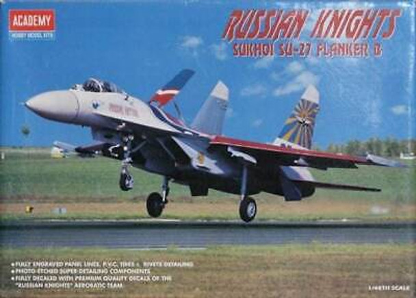 RESALE SHOP - ACADEMY 1:48 SUKHOI SU-27 FLANKER B Russian Knights Model Kit - 2167 [HTT]