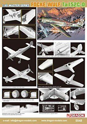 RESALE SHOP - Dragon MASTER SERIES 1/48 FOCKE-WULF 'TA 152C-0' Airplane Model Kit #5548 [HB11]