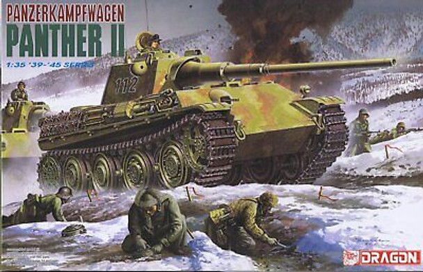 RESALE SHOP - Dragon 1/35 Panzerkampfwagen Panther II German WWII Armor Tank Kit - 6027 [HB14]