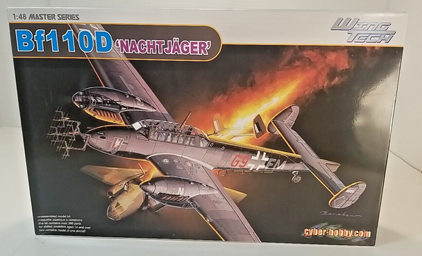 RESALE SHOP - Cyber Hobby 1/48 Bf110D 'NACHTJAGER' Master Series Model Kit #5561 [U58]