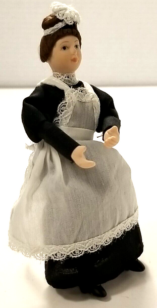 RESALE SHOP - Artisan 1:12 Scale Porcelain Dollhouse Maid Woman - OOAK