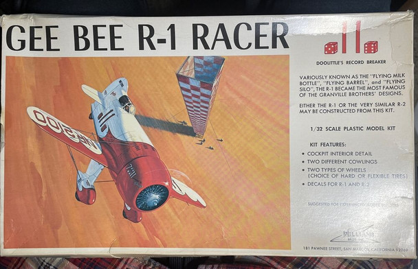 RESALE SHOP - GEE BEE R1 Racer - Williams Brothers 1/32 Scale Unassembled Kit#32-711 [T3]