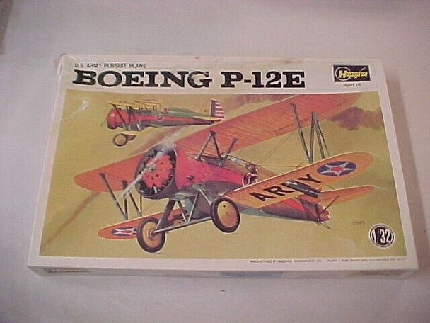 RESALE SHOP - NOB Hasegawa U.S. Army Pursuit Plane Boeing P-12E 1:32 Model Kit [T3]