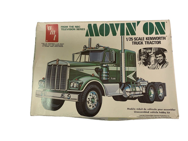 RESALE SHOP - NOB Vintage AMT 1/25 Scale Movin On TV Show Kenworth W925 Truck Tractor Kit [T4]