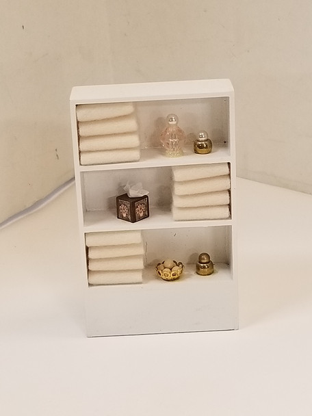 RESALE SHOP - 1:12 Dollhouse White Bathroom Towel Cabinet