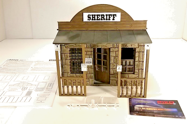 RESALE SHOP - Piko G Scale #62225 Sheriff Stone Building - assembled - preowned (READ)