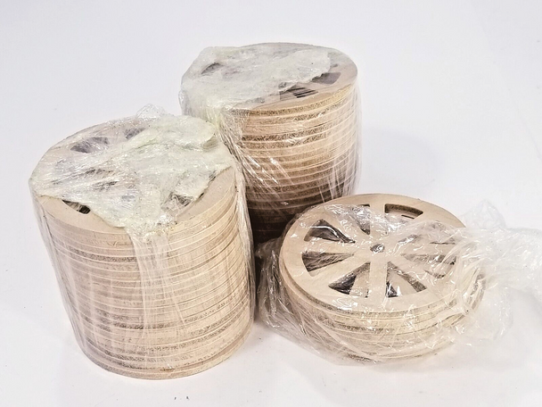 RESALE SHOP - Custom Dollhouse 3 Inch Basswood Wheels - Set Of 50
