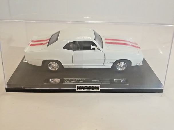 RESALE SHOP - New-Ray 1/32 White Red Stripe 1967 Chevrolet Camaro Z-28 Die Cast