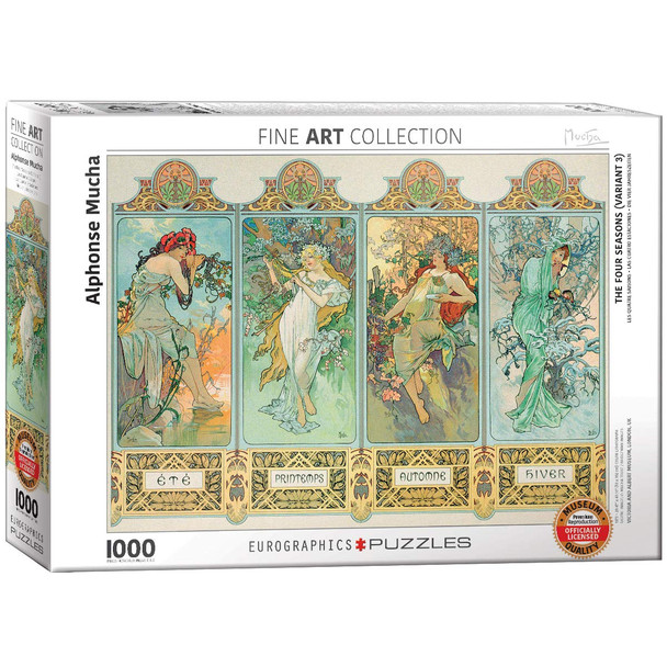 OakridgeStores.com | EuroGraphics - Four Seasons by Alphonse Maria Mucha - 1000 Piece Jigsaw Puzzle 6000-0824 628136608244