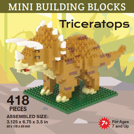 OakridgeStores.com | Impact Photographics - Triceratops Mini Building Blocks Set - 92047 802285341348