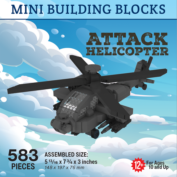 OakridgeStores.com | Impact Photographics - Attack Helicopter Mini Building Blocks Set - 92381 802285415544