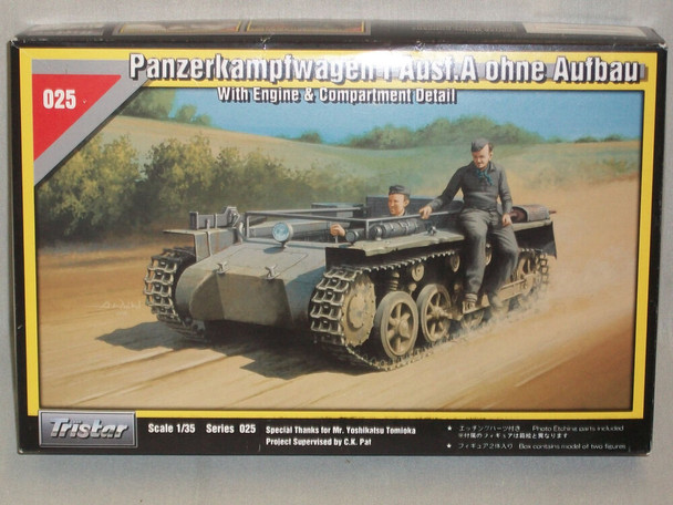 RESALE SHOP - Tristar 1/35 German Panzerkampfwagen I Ausf.A Ohne Aufbau