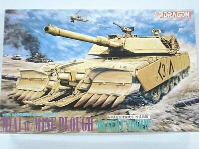 RESALE SHOP - NOB Dragon 1:35 M1A1 tank w/ Mine Plough Desert Storm Tank Model Kit - 3516