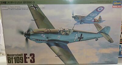 RESALE SHOP - NOB Hasegawa 1:48Messerschmitt Bf109E-3 Luftwaffe Fighter Kit (c.1988) - J001