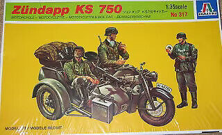 RESALE SHOP - Italeri 1/35 WWII German Zundapp KS750 with Sidecar (w/3 Figures) Kit - 0317
