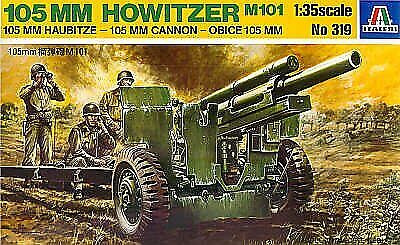 RESALE SHOP - Italeri 1/35 Scale 105 MM Howitzer M101 Cannon Model Kit (c.1994) - 319