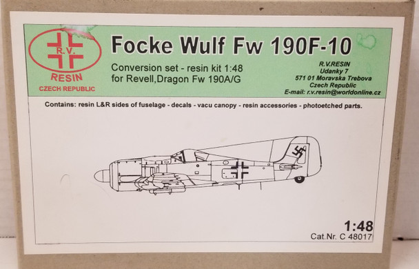 RESALE SHOP - NOB RV RESIN Focke Wulf Fw 190F-10 1:48 Conversion For Revell, Dragon Fw190A/G