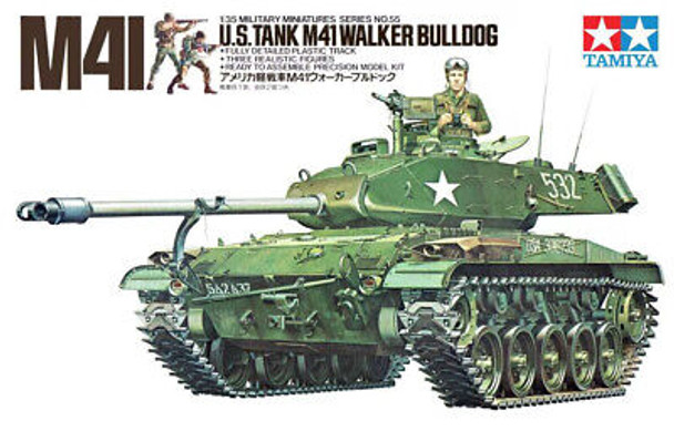 RESALE SHOP - NOB TAMIYA 1/35 Scale US Tank M41 Walker Bulldog Model Kit (c.1975) - 3555