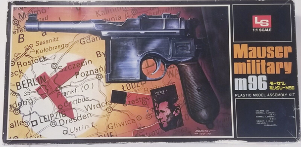 RESALE SHOP - (READ DESC) LS 1:1 Scale Mauser Military M96 Pistol Plastic Model Kit - Preowned