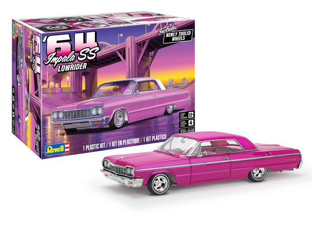 OakridgeStores.com | REVELL - 1964 Chevrolet Impala SS Lowrider 1:25 Scale Plastic Model Car Kit - Level 4 - 145579090 840306945571