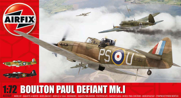 OakridgeStores.com | AIRFIX - Boulton Paul Defiant Mk.I 1:72 Scale Plastic Model Airplane Kit - A02069 5014429020698