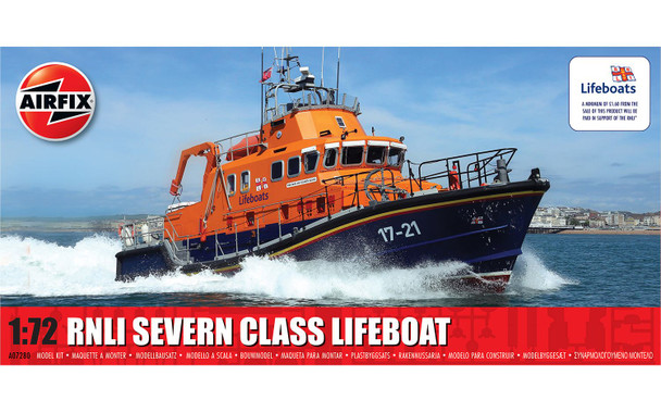 OakridgeStores.com | AIRFIX - RNLI Severn Class Lifeboat 1:72 Scale Plastic Model Boat Kit - A07280 5014429072802