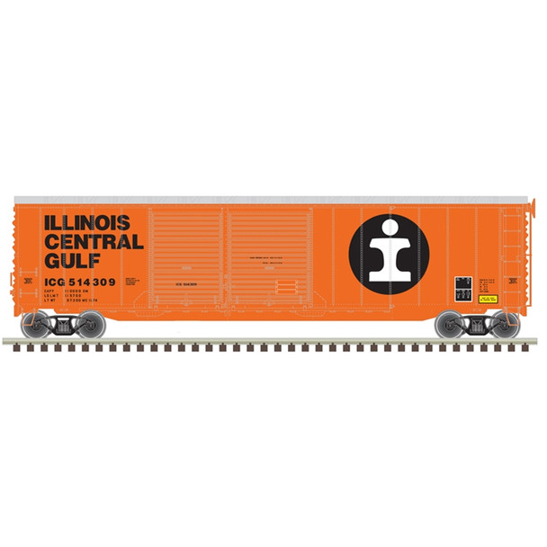 OakridgeStores.com | ATLAS - HO 50' POSTWAR DOUBLE DOOR BOX CAR ILLINOIS CENTRAL GULF #514430 - ( 20006583 )
