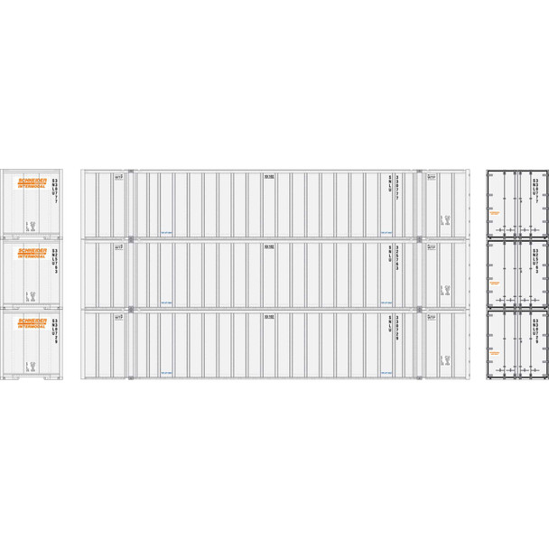 OakridgeStores.com | ATHEARN - HO RTR 53' Stoughton Containers, Schneider # 1 (3) - (40128) 797534401280