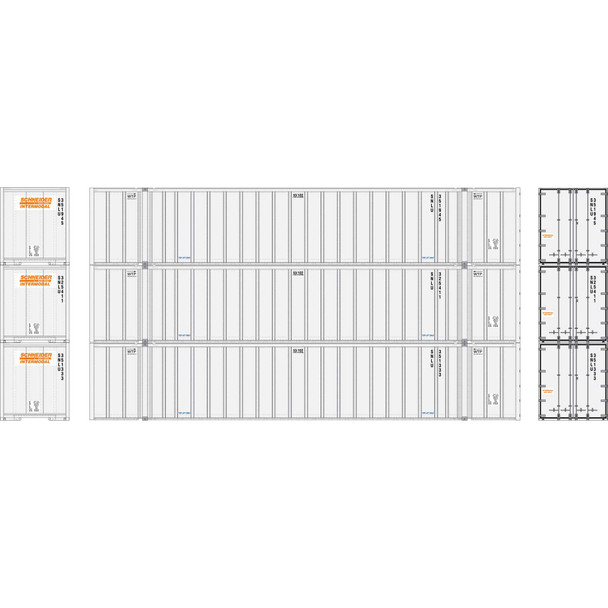 OakridgeStores.com | ATHEARN - HO RTR 53' Stoughton Containers, Schneider # 2(3) - (40129) 797534401297