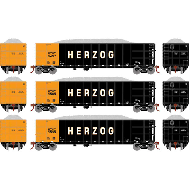 OakridgeStores.com | ATHEARN - HO Thrall High Side Gondola with Load, HZGX #1 (3) - (7668) 797534076686