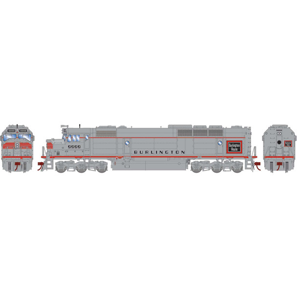 OakridgeStores.com | ATHEARN - HO FP45 Locomotive with DCC &Sound, CB&Q #9999 - (G18389) 797534183896