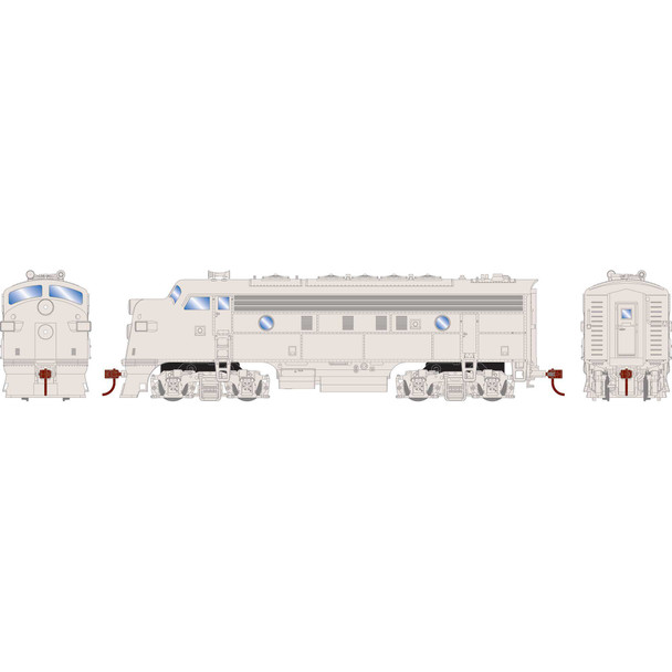 OakridgeStores.com | ATHEARN - HO F7A Locomotive, Undecorated / Dual Headlight - (RND3334) 797534033344