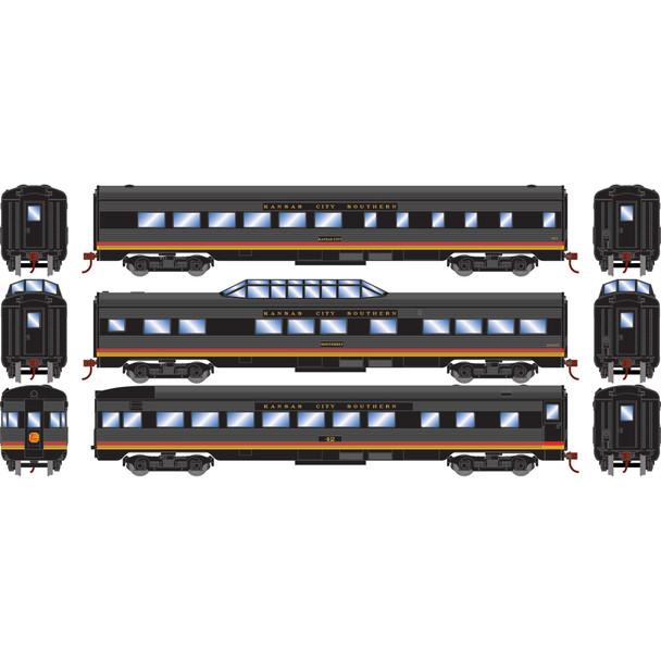 OakridgeStores.com | ATHEARN - HO Streamline Passenger Cars, KCS (3) - (RND79127) 797534791275