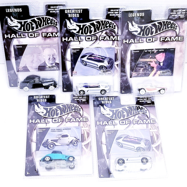 RESALE SHOP - Lot Of 5 Hot Wheels 1:64 Diecast Hall Of Fame Cars - New