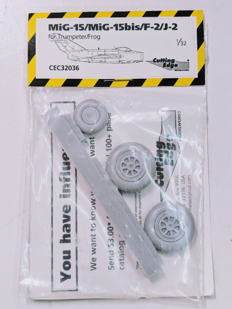 RESALE SHOP - Cutting Edge 1:32 MiG-15/MiG-15bis/F-2/J-2 Wheel Set Resin Kit