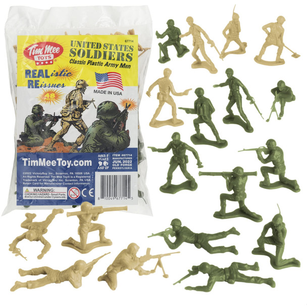 OakridgeStores.com | BMC Toys - Tim Mee Tan vs OD Green Plastic U.S. Army Soldiers Set 48pc (67714) 810049677145 OakridgeStores.com | BMC Toys - Tim Mee Tan vs OD Green Plastic U.S. Army Soldiers Set 48pc (67714) 810049677145