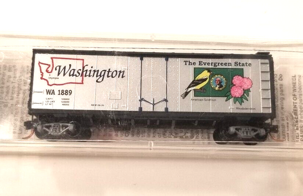 RESALE SHOP - Micro Train Line N Scale Washington State Box Car 40' Plug Door - L/N