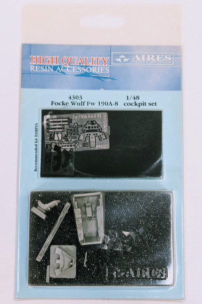 RESALE SHOP - Aires Hobby Models 1:48 Focke Wulf Fw190A-8 Cockpit Resin Detail Kit #4303