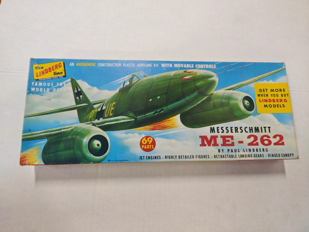 RESALE SHOP - VTG THE LINDBERG LINE Messerschmitt ME-262 Plastic Model Kit 538:100