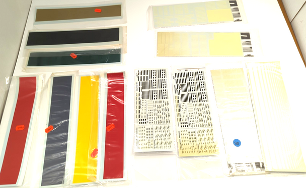 RESALE SHOP - 1:48 stripe and marking decals for u.s. jets (LOT of 12)