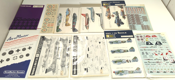 RESALE SHOP - 1:72 decals for RAF planes (lot of 10) - NEW