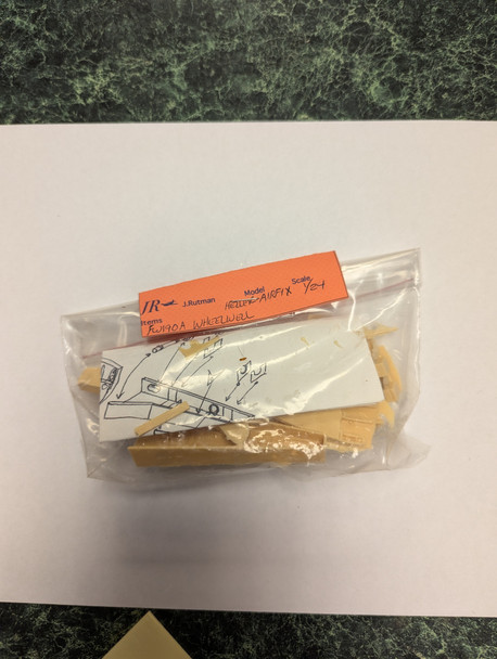 RESALE SHOP - J. Rutman Resin Set For 1/24 airfix fw190 --- wheel well conversion