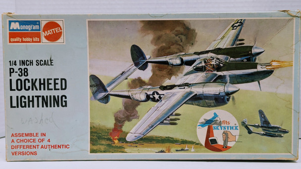 RESALE SHOP - Monogram 1:48 P-38 Lockheed Lightning Plastic Model Kit #6848 *READ DESC.*