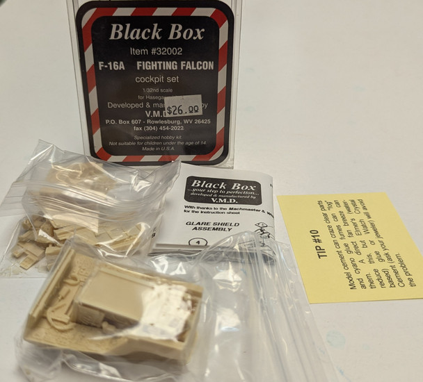 RESALE SHOP - Black Box F-16A Fighting Falcon Cockpit Set For Hasegawa 1/32