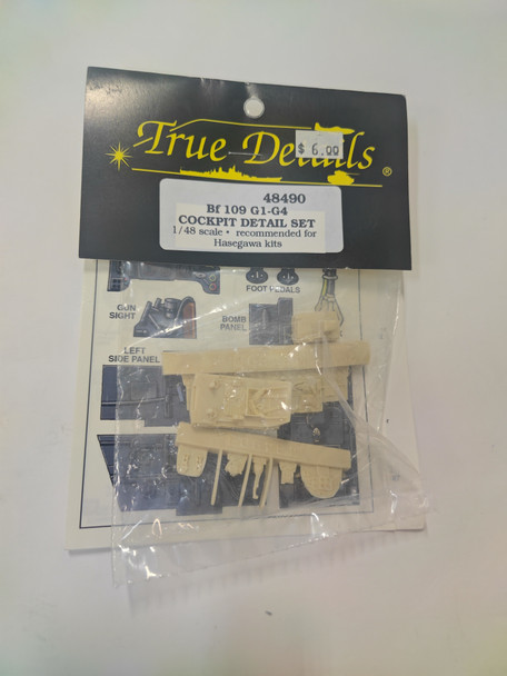 RESALE SHOP - True Details 1/48 Bf 109 G1-G4 COCKPIT DETAIL SET For Hasegawa 48490