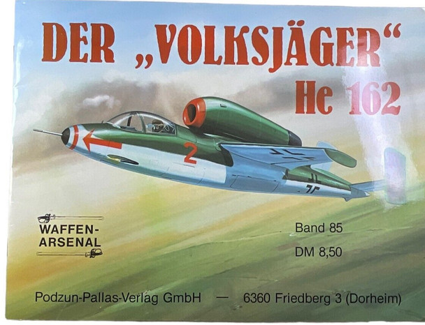 RESALE SHOP - WW2 German Luftwaffe He 162 Waffen Arsenal No 85 GERMAN TEXT SC Reference Book