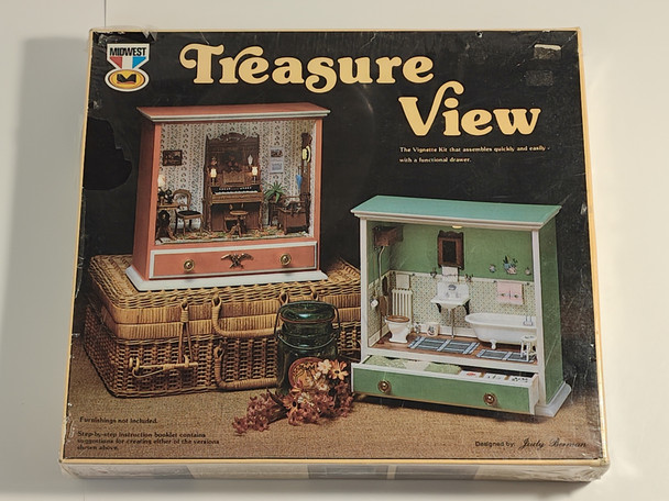 RESALE SHOP - VTG MIDWEST 1:12 Treasure View Vingette Dollhouse Room Box Kit 1177