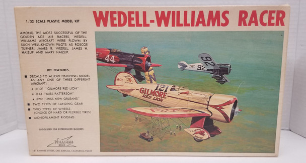 RESALE SHOP - Williams. Bros. Inc 1/32 Wedell-Williams Racer 32-121