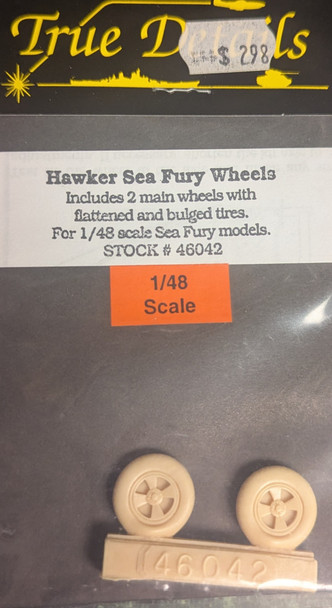 RESALE SHOP - True Details 1/48 Main Wheels Flattened/Bulged Tires Hawker Sea Fury