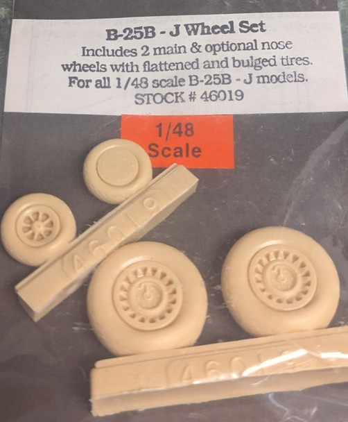 RESALE SHOP - True Details 1/48 2 Main Wheels/Optional Nose Flattened/Bulged Tires B-25B-J